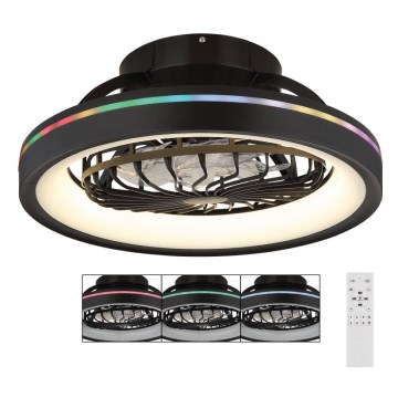 Globo - LED RGB Prigušivi stropni ventilator LED/40W/230V 2700-6500K + Daljinski upravljač
