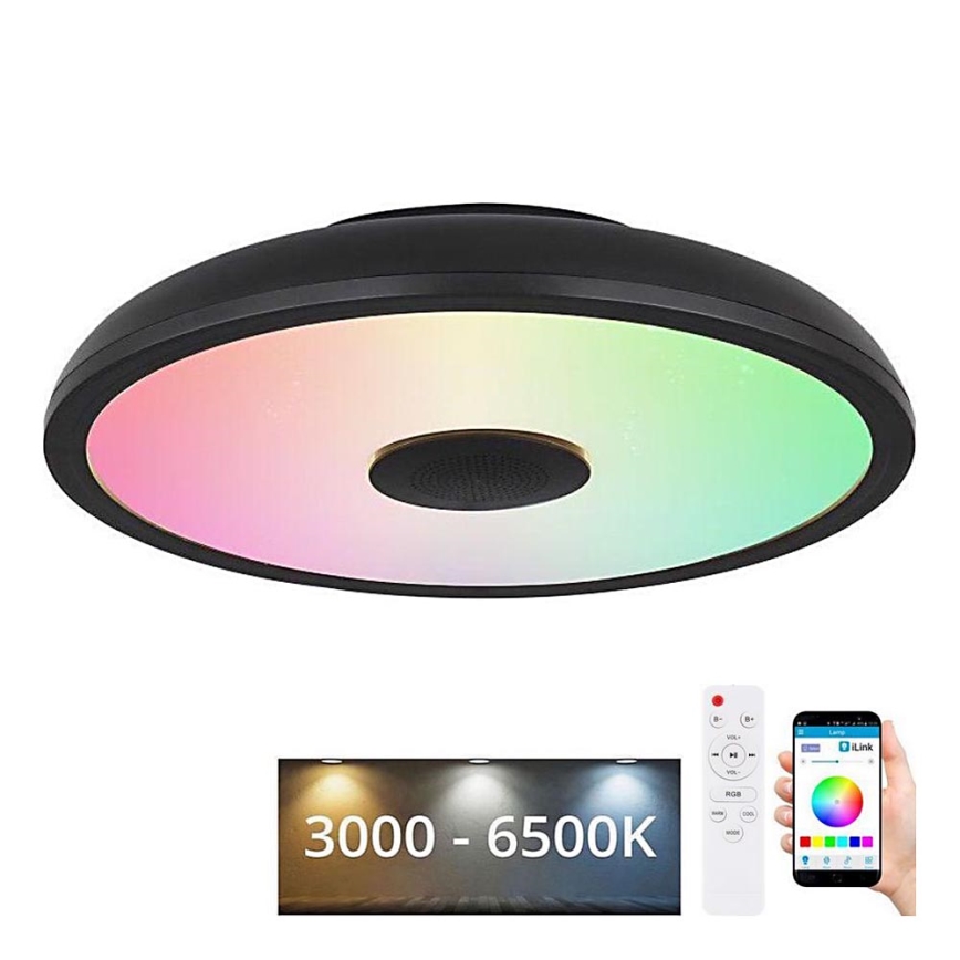 Globo - LED RGBW prigušiva kupatilsko svetlo sa zvučnikom LED/18W/230V 3000-6500K IP44 + daljinski upravljač