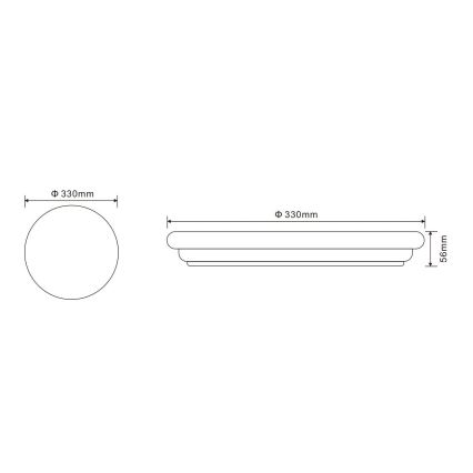 Globo - LED Spoljašnja plafonjera 1xLED/24W/230V IP54