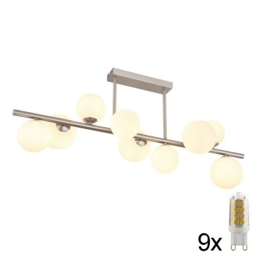 Globo - LED Viseći luster 9xG9/3W/230V mat krom