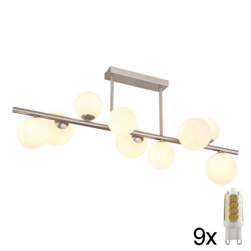 Globo - LED Viseći luster 9xG9/3W/230V mat krom