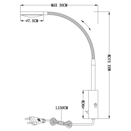 Globo - LED Zidna lampa LED/6W/230V