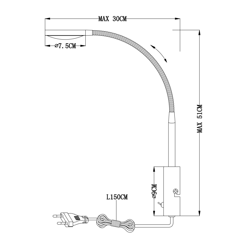 Globo - LED Zidna lampa LED/6W/230V