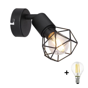 Globo - LED Zidna reflektorska lampa 1xE14/6W/230V crno