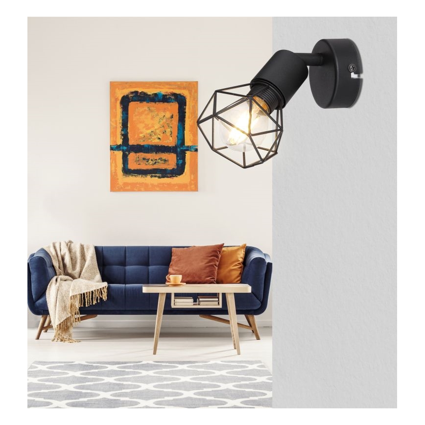 Globo - LED Zidna reflektorska lampa 1xE14/6W/230V crno