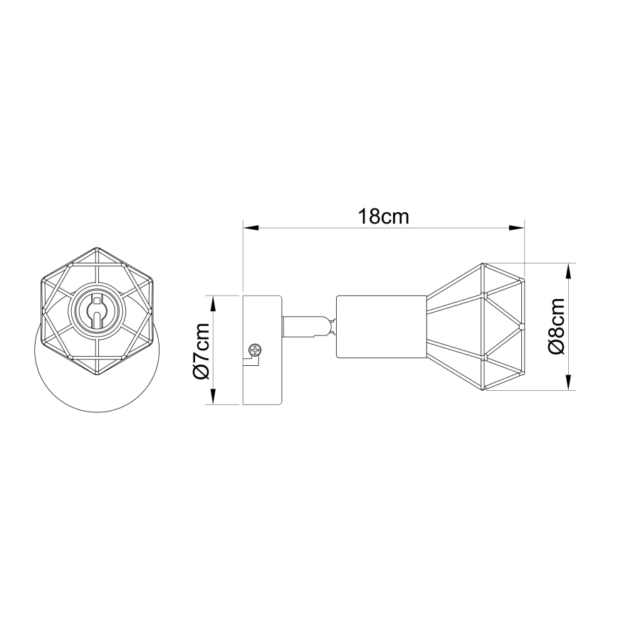 Globo - LED Zidna reflektorska lampa 1xE14/6W/230V crno
