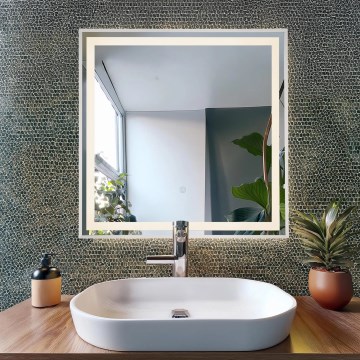 Globo - LED zidno ogledalo sa prigušiva pozadinskim osvetljenjem LED/10W/230V 2700/4000/6500K 50x50 cm