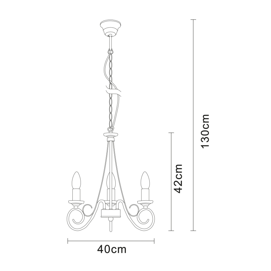 Globo - Luster na lancu 3xE14/40W/230V