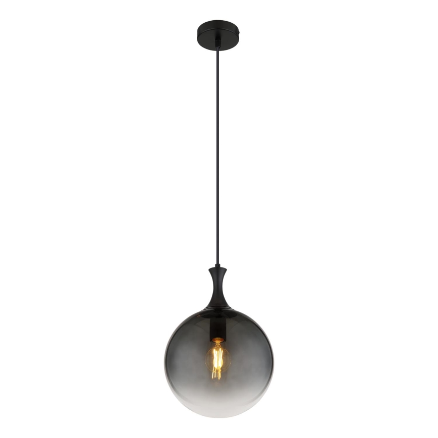 Globo - Luster na sajli 1xE27/10W/230V pr. 25 cm crno