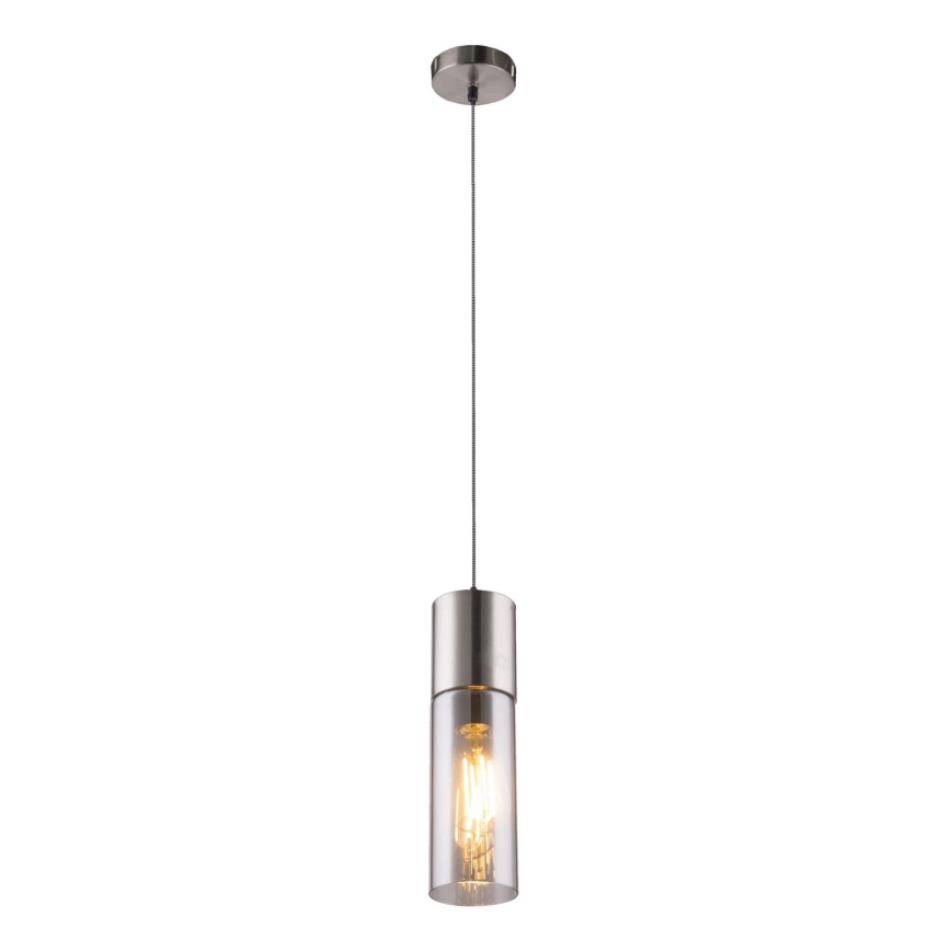 Globo - Luster na sajli 1xE27/25W/230V pr. 10,5 cm mat krom