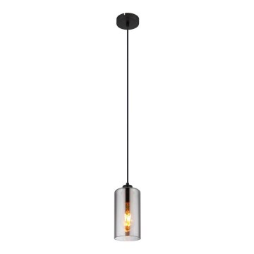 Globo - Luster na sajli 1xE27/25W/230V pr. 11 cm crno