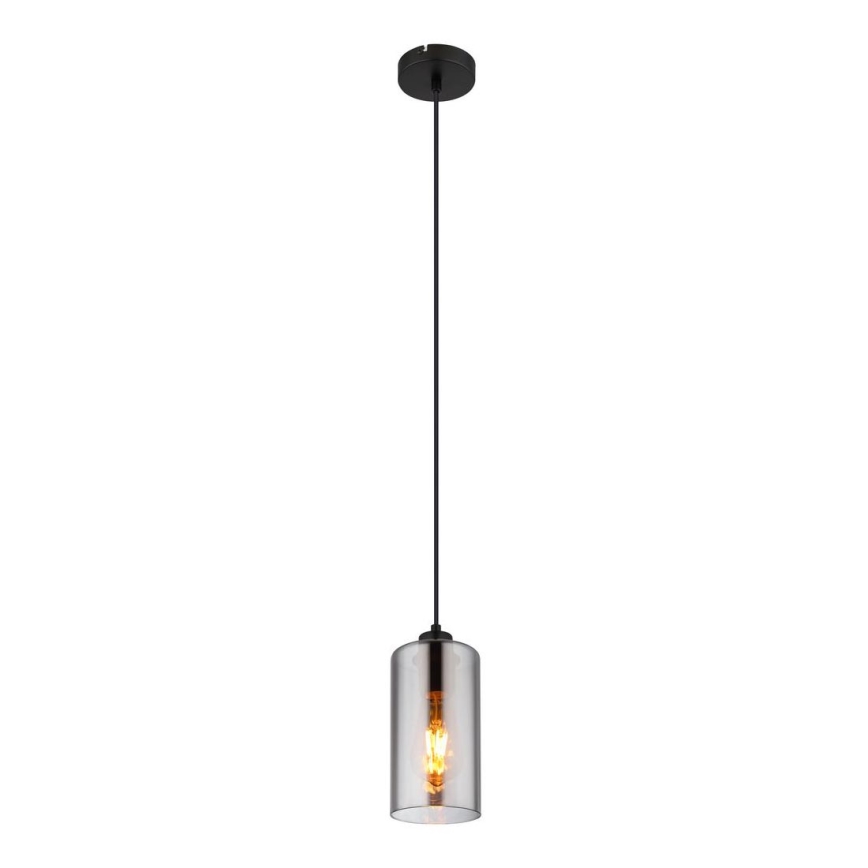 Globo - Luster na sajli 1xE27/25W/230V pr. 11 cm crno
