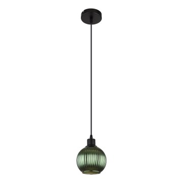 Globo - Luster na sajli 1xE27/25W/230V pr. 15 cm zelena
