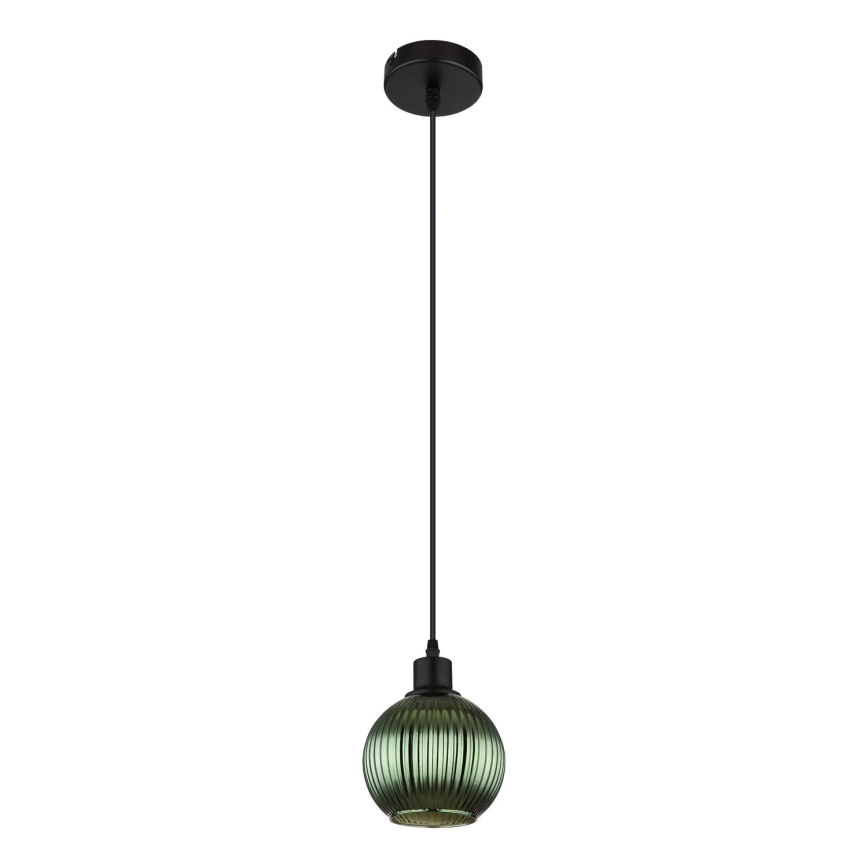 Globo - Luster na sajli 1xE27/25W/230V pr. 15 cm zelena