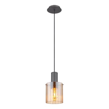 Globo - Luster na sajli 1xE27/40W/230V pr. 18 cm braon