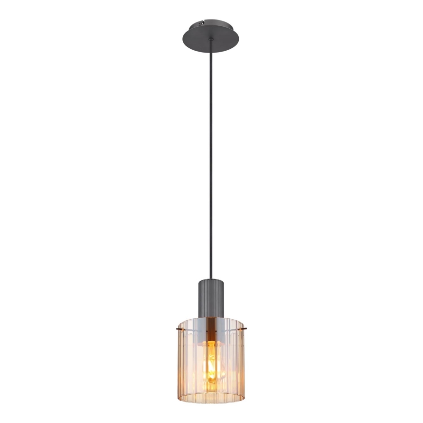 Globo - Luster na sajli 1xE27/40W/230V pr. 18 cm braon