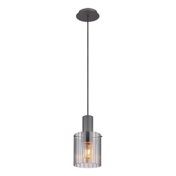 Globo - Luster na sajli 1xE27/40W/230V pr. 18 cm sivo