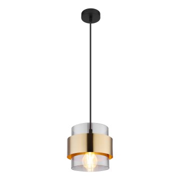 Globo - Luster na sajli 1xE27/60W/230V crno/mesing