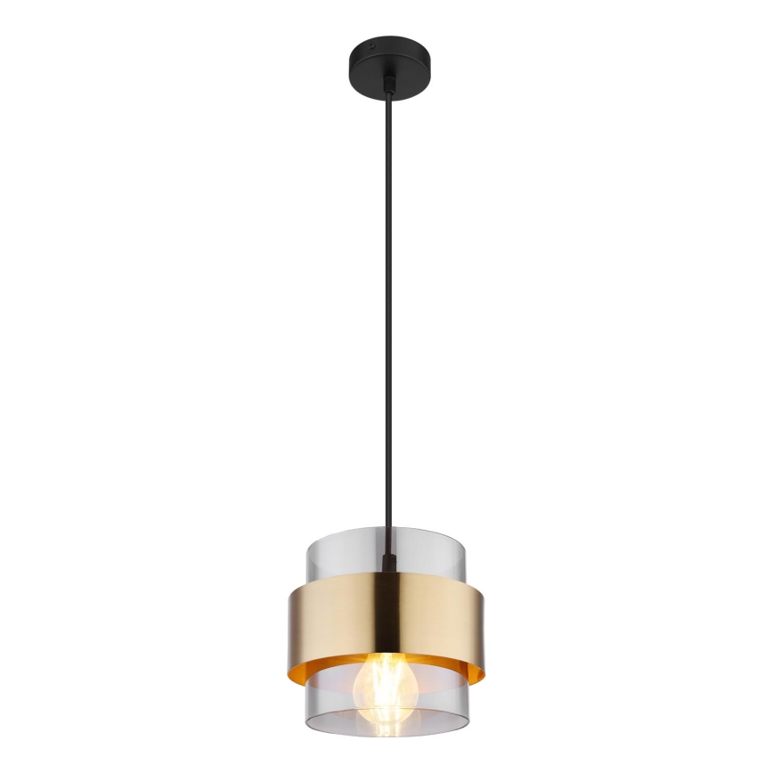 Globo - Luster na sajli 1xE27/60W/230V crno/mesing