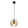 Globo - Luster na sajli 1xE27/60W/230V crno/mesing