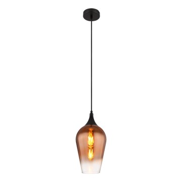 Globo - Luster na sajli 1xE27/60W/230V pr. 18 cm bakrena