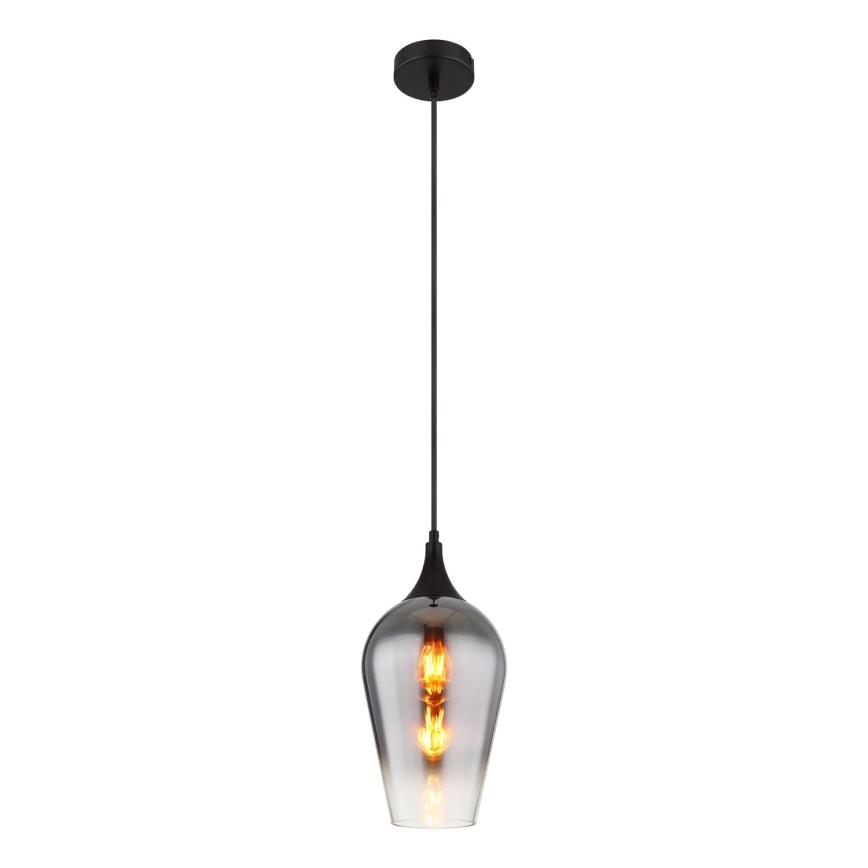 Globo - Luster na sajli 1xE27/60W/230V pr. 18 cm crno