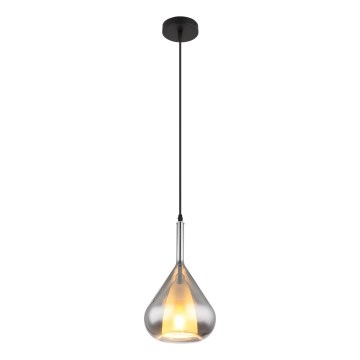 Globo - Luster na sajli 1xE27/60W/230V pr. 20 cm crno