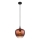 Globo - Luster na sajli 1xE27/60W/230V pr. 24 cm bakrena