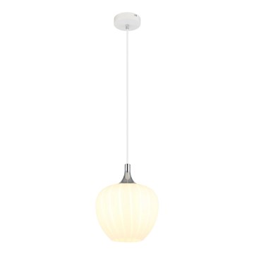 Globo - Luster na sajli 1xE27/60W/230V pr. 24 cm bela