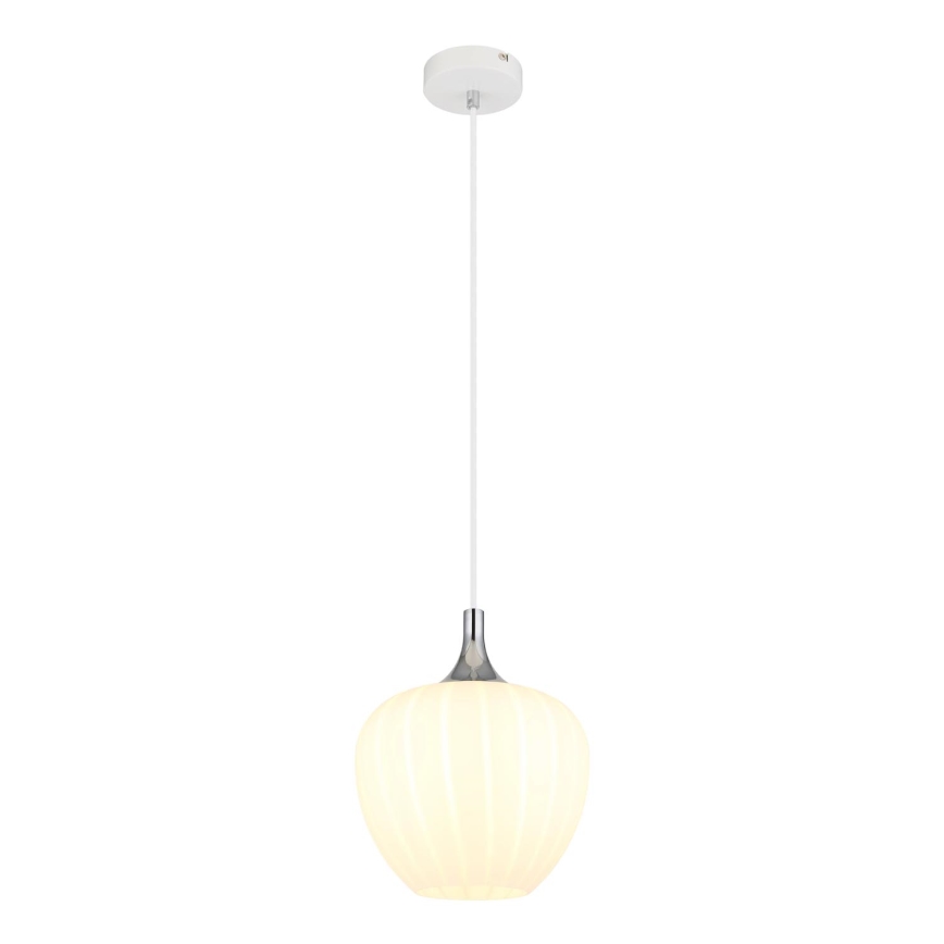 Globo - Luster na sajli 1xE27/60W/230V pr. 24 cm bela