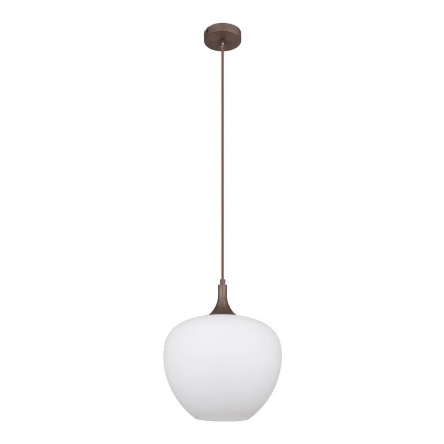 Globo - Luster na sajli 1xE27/60W/230V pr. 29 cm bela/braon