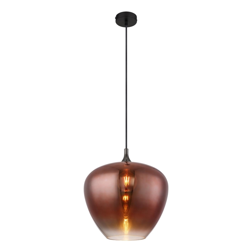 Globo - Luster na sajli 1xE27/60W/230V pr. 40 cm bakrena