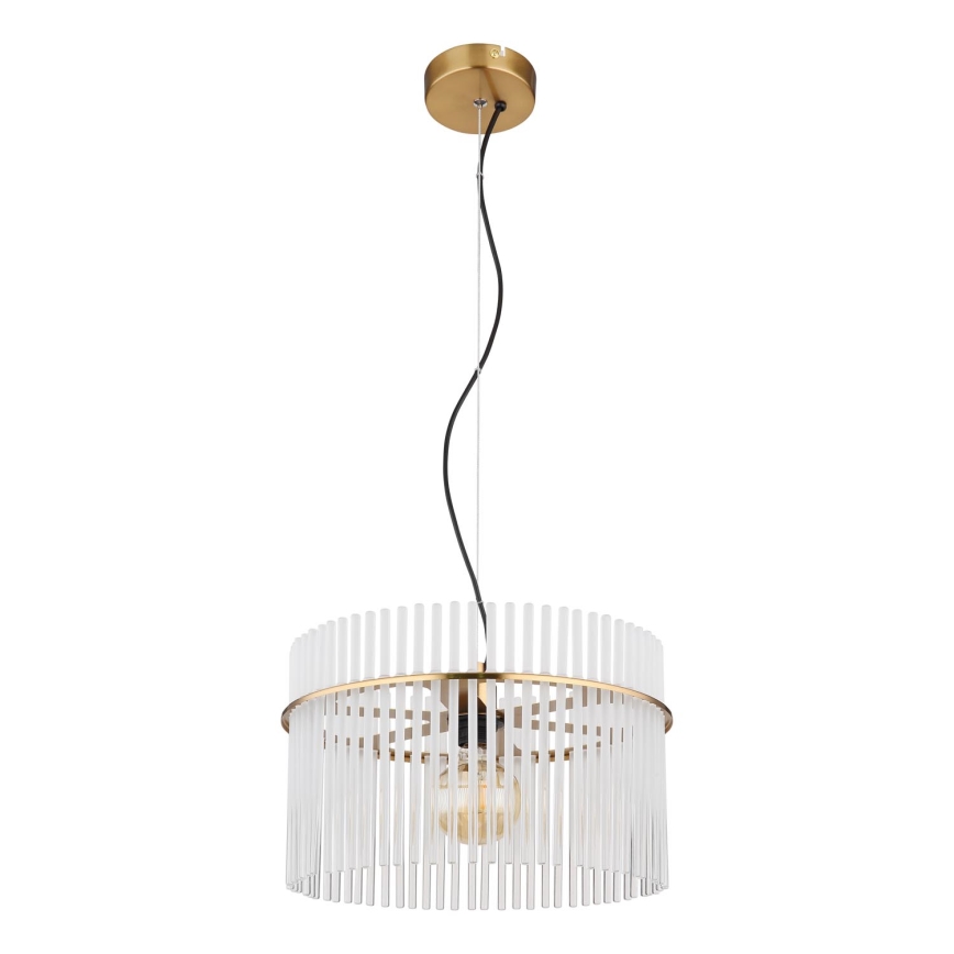 Globo - Luster na sajli 1xE27/60W/230V pr. 40 cm zlatna
