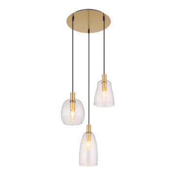 Globo - Luster na sajli 3xE14/40W/230V pr. 43 cm mesing