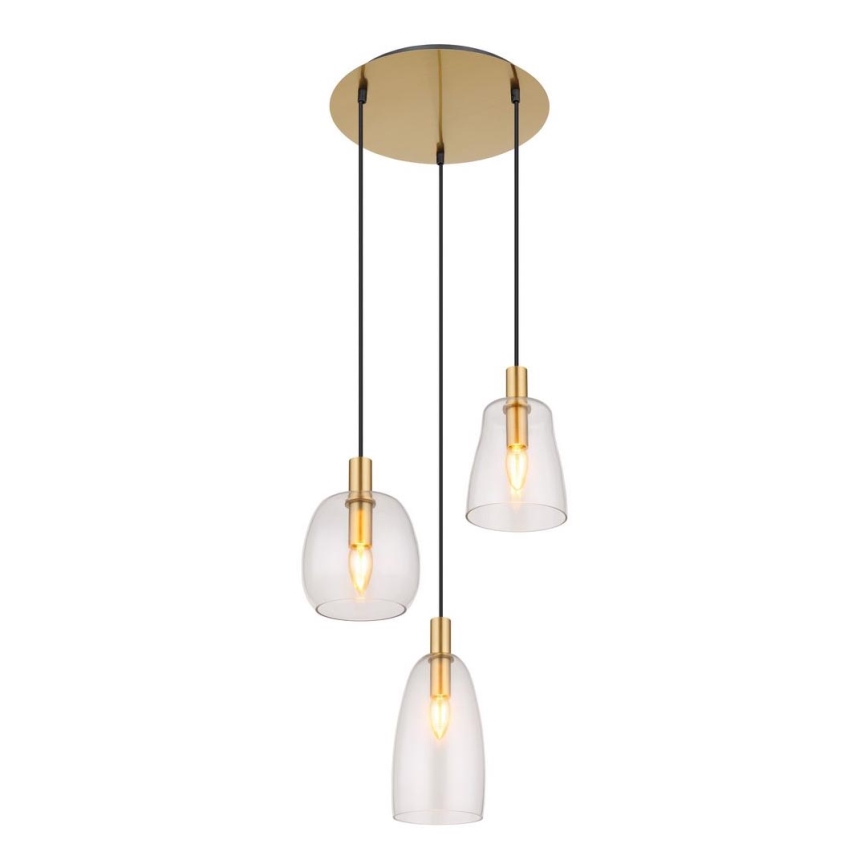 Globo - Luster na sajli 3xE14/40W/230V pr. 43 cm mesing