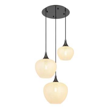 Globo - Luster na sajli 3xE27/40W/230V bela/antracit