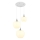 Globo - Luster na sajli 3xE27/40W/230V bela