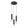 Globo - Luster na sajli 3xE27/60W/230V crno drvo