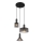 Globo - Luster na sajli 3xE27/60W/230V crno