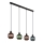Globo - Luster na sajli 4xE27/25W/230V bakreno/zelena/plava