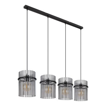 Globo - Luster na sajli 4xE27/60W/230V crno