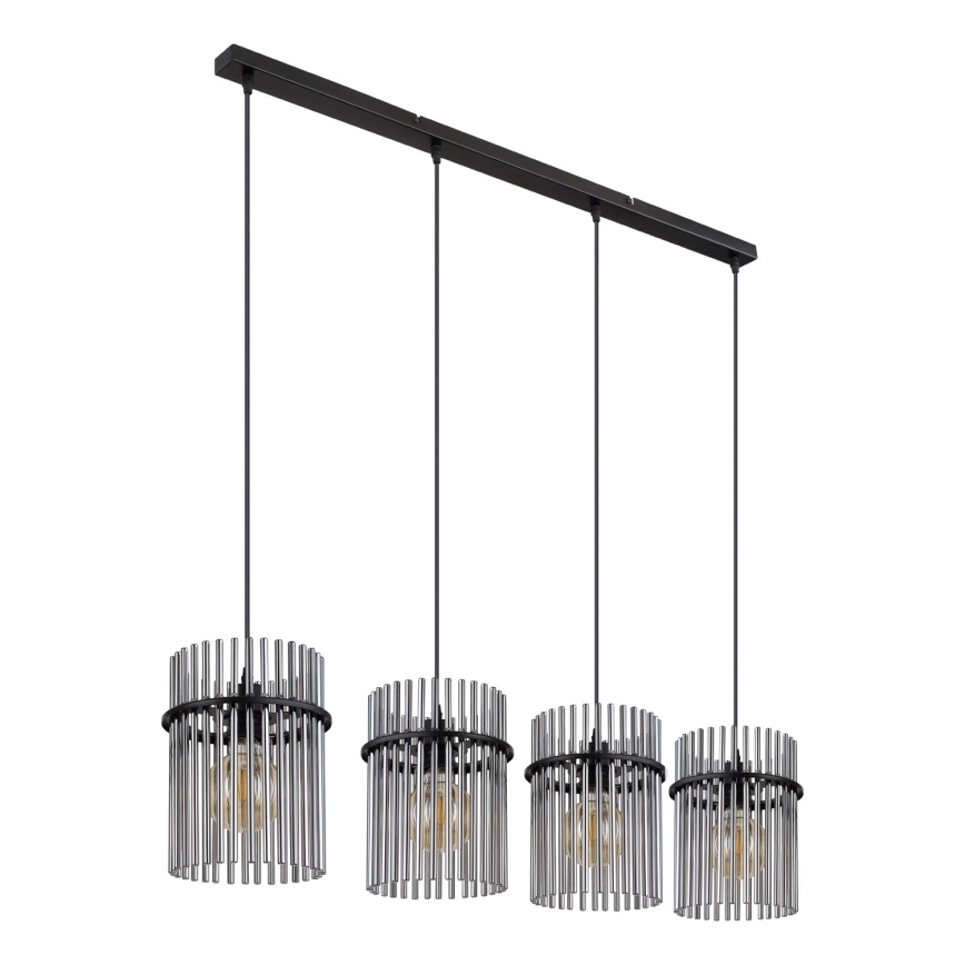 Globo - Luster na sajli 4xE27/60W/230V crno