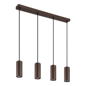 Globo - Luster na sajli 4xGU10/25W/230V braon