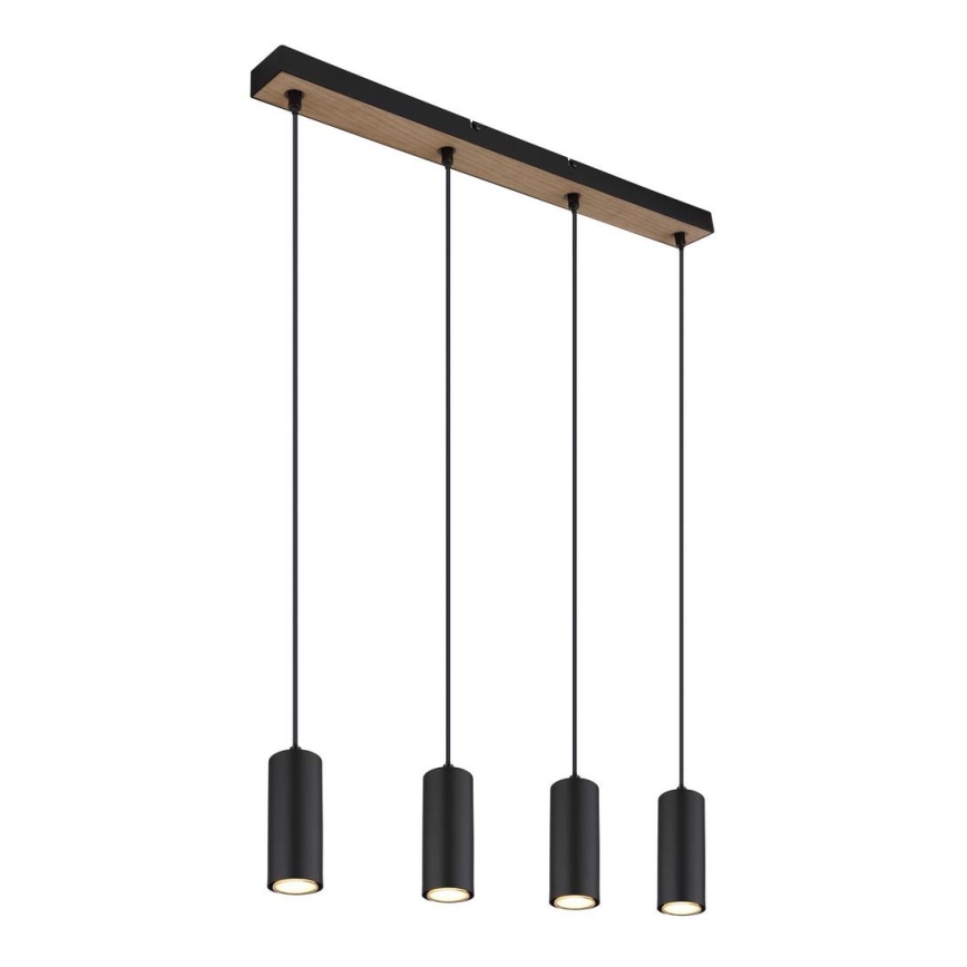 Globo - Luster na sajli 4xGU10/35W/230V crno/braon