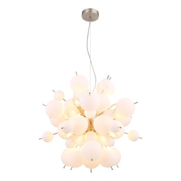 Globo - Luster na sajli 6xE14/25W/230V pr. 55 cm bela