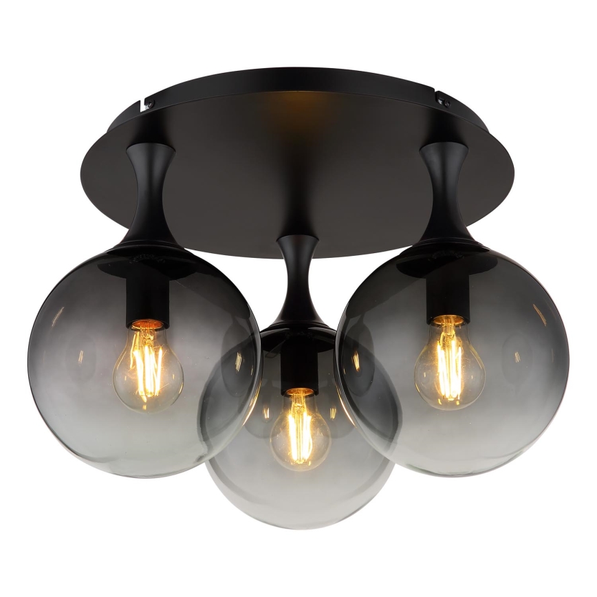 Globo - Nadgradni luster 3xE27/10W/230V pr. 46 cm crno