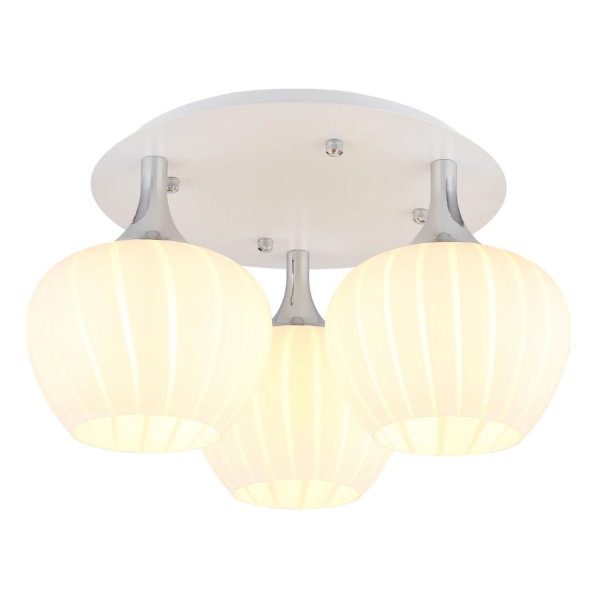 Globo - Nadgradni luster 3xE27/40W/230V bela