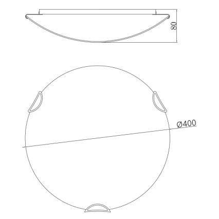Globo - Plafonjera 3xE27/60W/230V