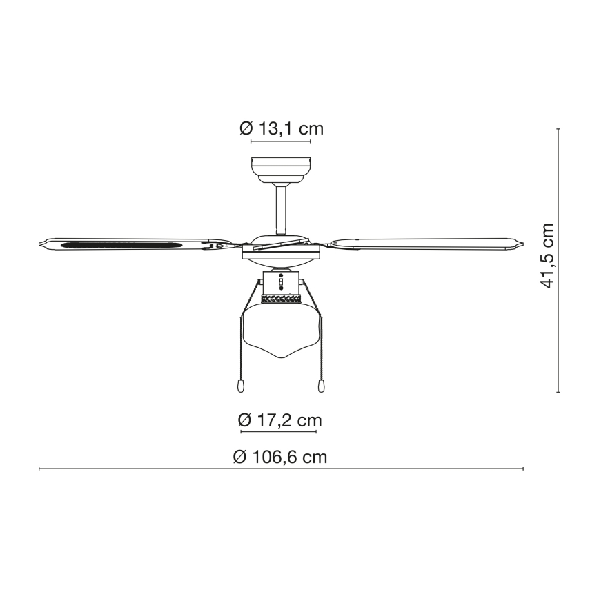 Globo - Plafonski ventilator 1xE27/60W/230V