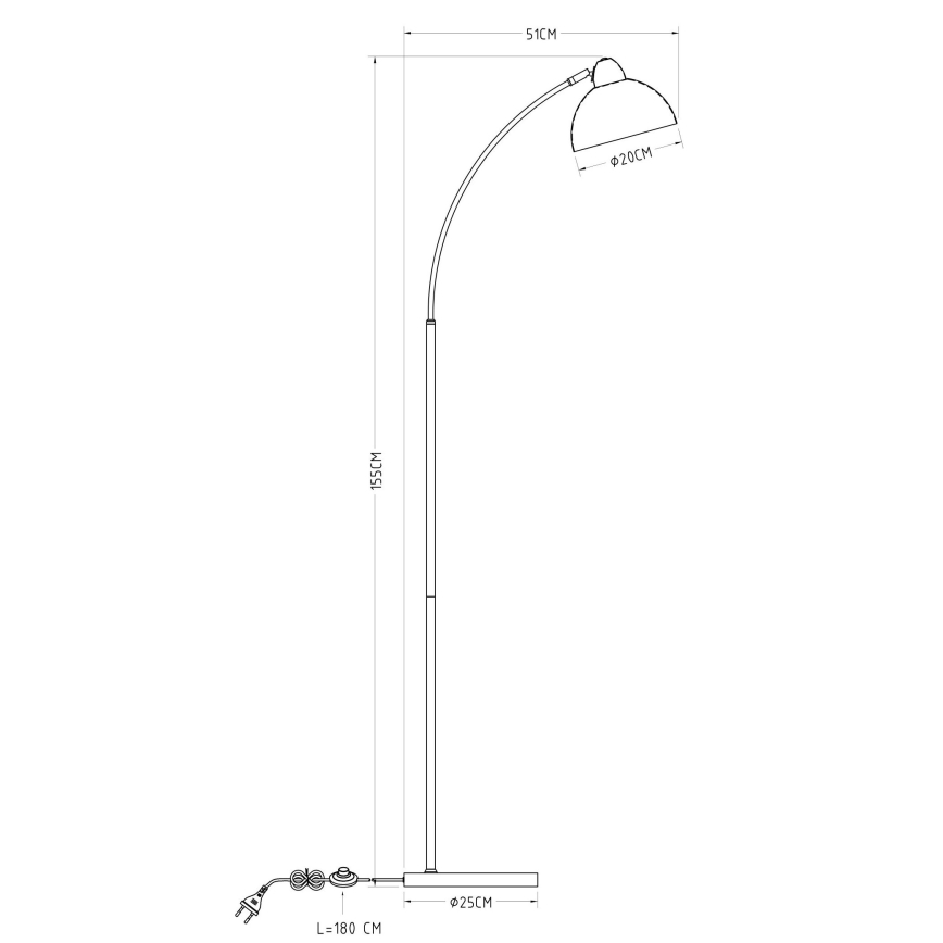 Globo - Podna lampa 1xE27/40W/230V